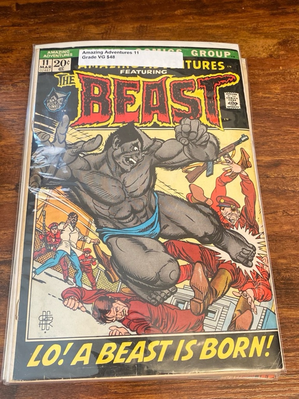 DC Comics The Beast Comic Cover - Yellow, Red, Blue, Black